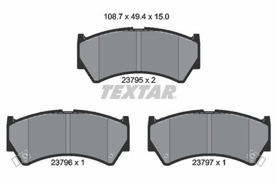 TEXTAR 2379501 Bremsbelagsatz, Scheibenbremse für SUZUKI