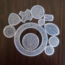 Spirograph Zeichenspielzeug, Aufbewahrungsset, Ineinandergreifende Zahnräder, Rä