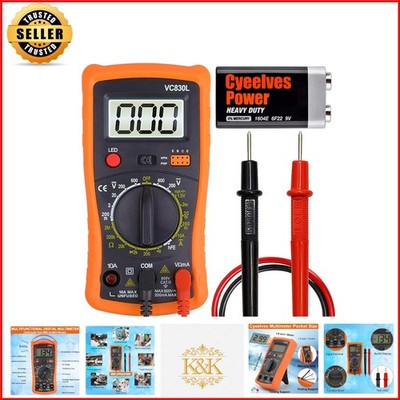 Multifunctional Digital Multimeter - AC/DC Voltage & Resistance Tester, 600V