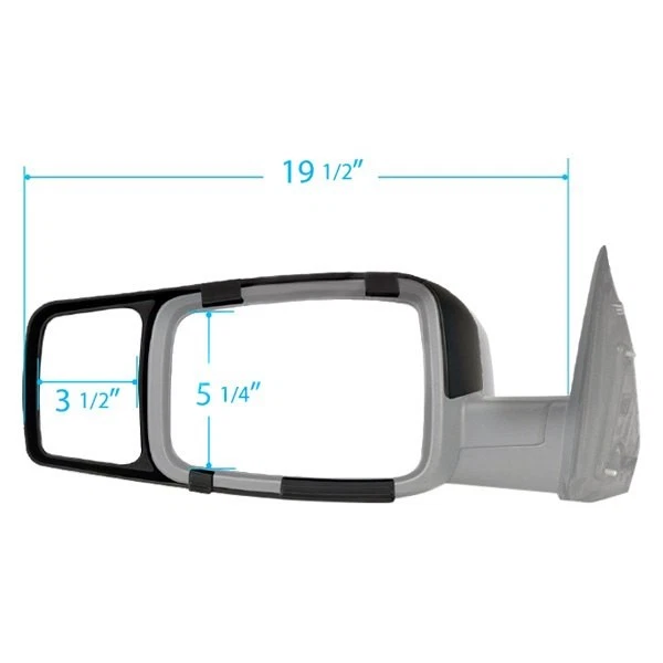 For Ram 1500 11-16 K Source Driver & Passenger Side Towing Mirror Extension Set Foto 4 de 4