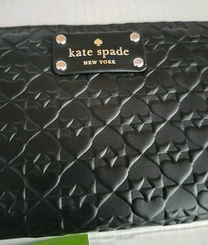 Kate Spade Geldbörse Schwarz Penn Place Prägung Neda Rundumreißverschluss Neu - Bild 2 von 24