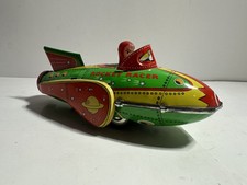 2001 Schylling Rocket Racer Friction Power Tin Litho Toy Astronaut