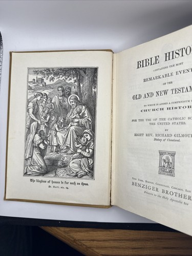 Bible History Containing The Most Remarkable Events HC 1923 Benziger Brothers - Picture 8 of 8