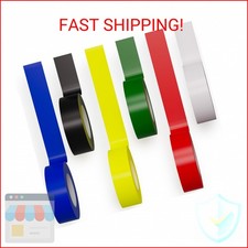 D-NYX 6 Pack Color Vinyl Electrical Tape, Waterproof Flame Heat  Weather Resist