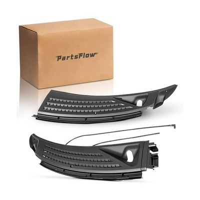 PartsFlow Windshield Wiper Cowl Panel Grille Vents Set Black Left And Right S...