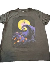 Disney Tim Burton s The Nightmare Before Christmas Adult T-Shirt XL Gray