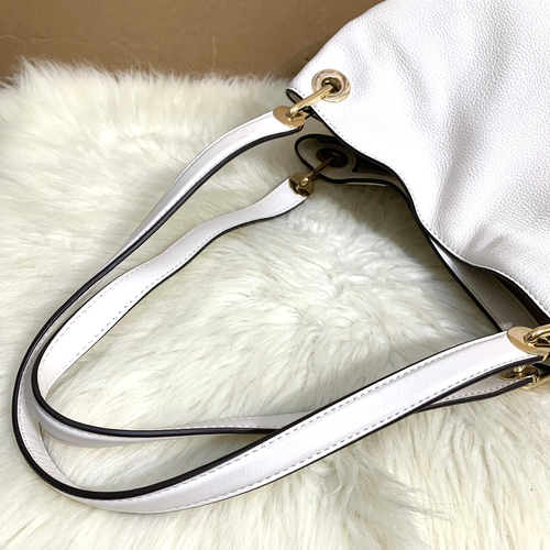 MICHAEL KORS True White Pebbled Leather RAVEN Triple Entry Shoulder Bag - Picture 10 of 24