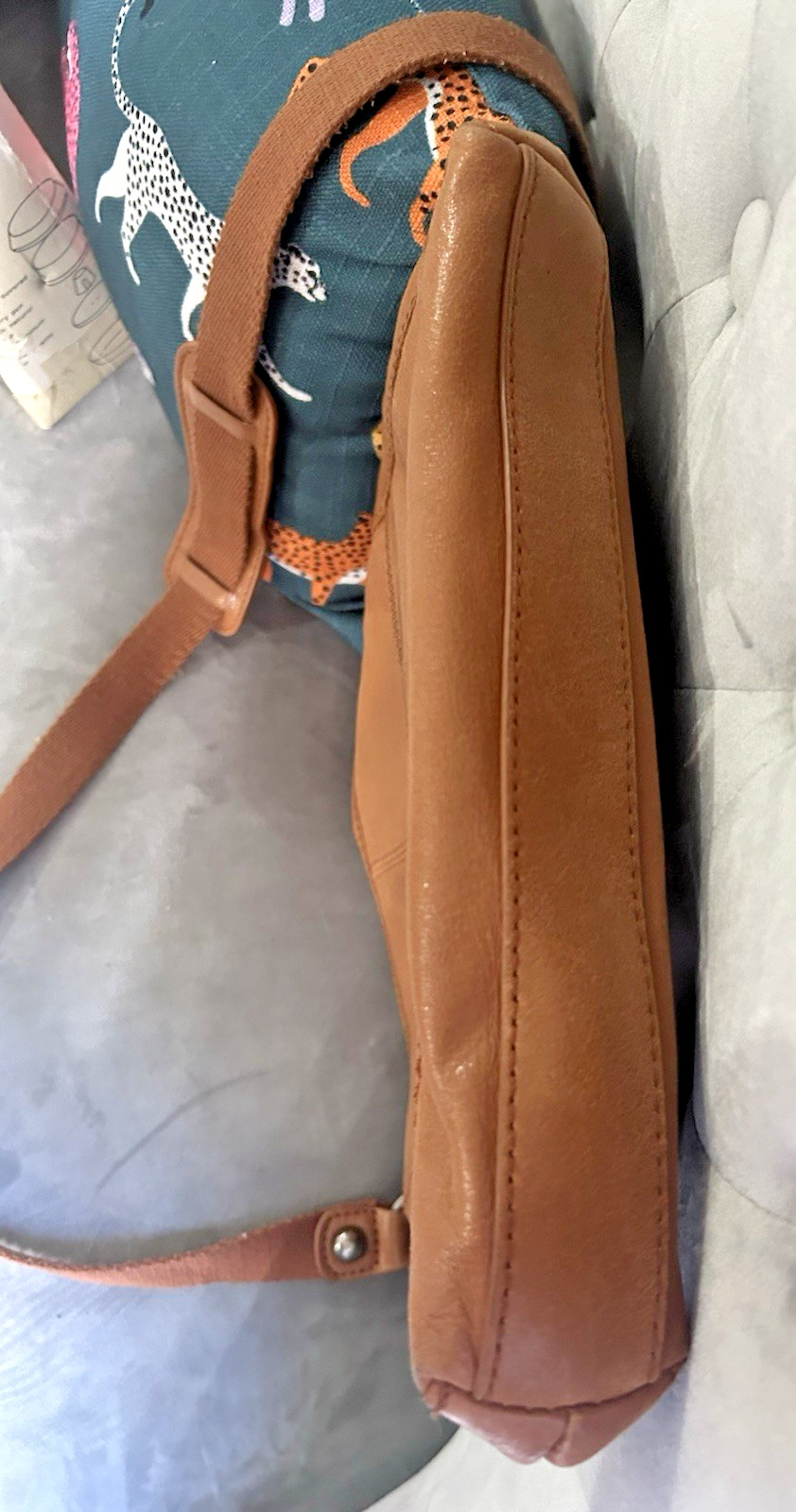 The Sac Leather Multicolor Patchwork Iris Crossbo… - image 5