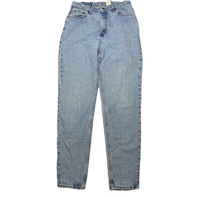 Vintage Levis 521 Jeans womens sz 12 Long Tapered Fit High Rise Nice Fade