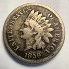 1859 Indian Head Small Cent Copper Philadelphia Mint Coin Circulated Business BN