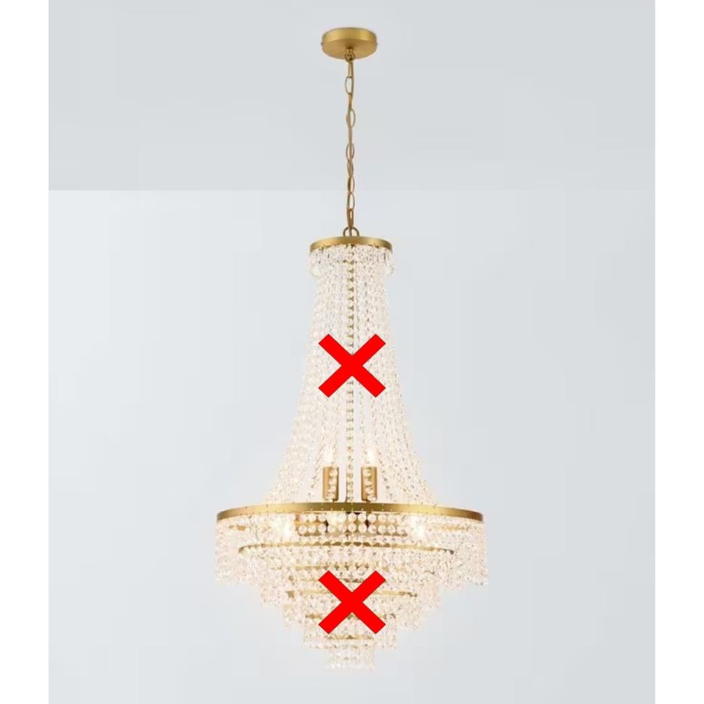 John Lewis Heera Extra Large 8 Light Classic Chandelier - Gold (Missing Chains)