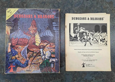 *ONLY BOX AND RULES* Dungeons and Dragons TSR Basic Set 1001