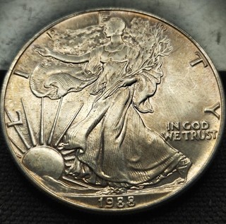 Moneta 1 dollaro in argento stati uniti oncia 1988