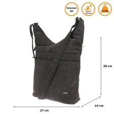 Große Damen Tasche Umhängetasche Beuteltasche Leder Optik Boho Schultertasche