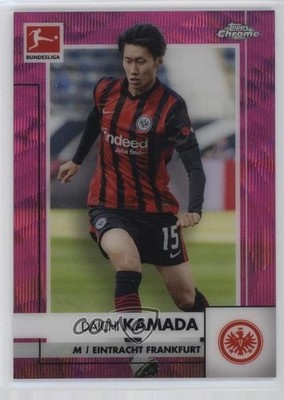 2020-21 Chrome Bundesliga Pink Wave Refractor 45/75 Daichi Kamada Rookie RC 12hh
