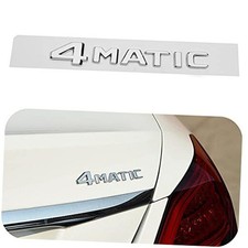 4-Matic Silver/Chrome Auto Trunk Door Fenderumperadge Decal Emblem Adhesive B