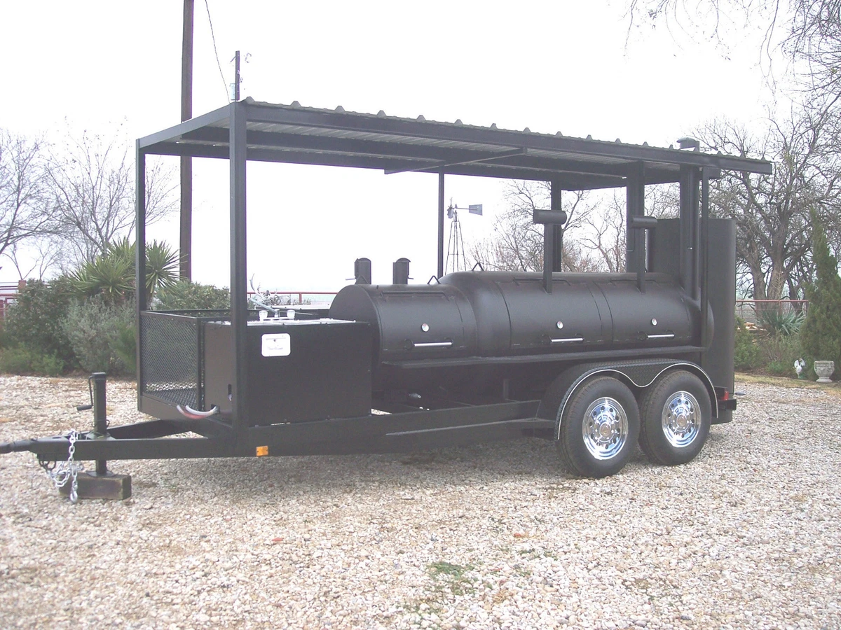 Custom bbq top pit trailers
