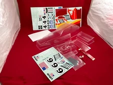 Team Associated RC10 JAMMIN JAY HALSEY clear BODY + 2  WINGS DECALS window mask