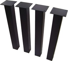 4x Tischbeine Metall 80x80mm/60x60mm H72cm Schwarz Weiß Anthrazit Industrial