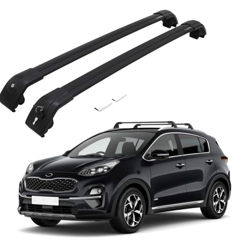 Car Roof Rack Cross Bars fit for KIA Sportage 16-22 Aluminum Cross Bar Black