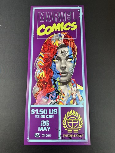 Tristan Eaton Marvel Comics MYSTIQUE CORNERBOX POSTER 12x29 SIGNED - Picture 1 of 9