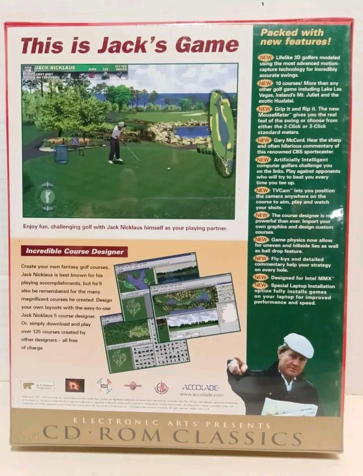 DE COLECCIÓN NUEVO Sellado Jack Nicklaus 5 PC JUEGO Campo de Golf CAJA GRANDE Foto 2 de 4