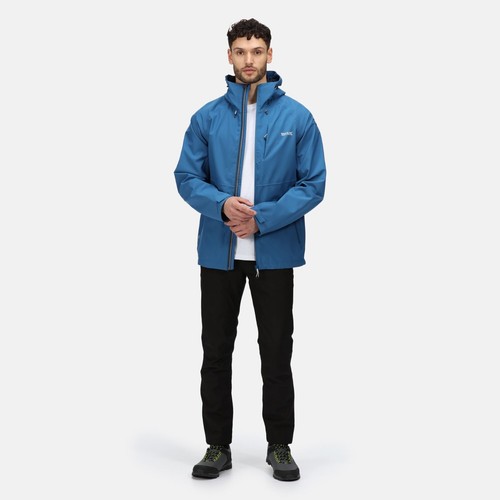 Regatta Mens Britedale Waterproof Jacket Hooded Torch Blue Rain Coat RRP 120 - Picture 14 of 19
