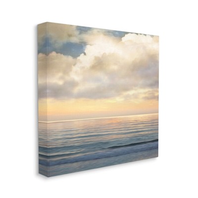 Soft Ocean Sunset Cloudy Nautical Horizon, Designed by John SEBA Canvas Wall ...