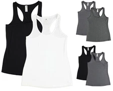 90-Degrees by Reflex 2-Pack Tank Tops Scoop Neck Racerback Top TW18121 MSRP $68