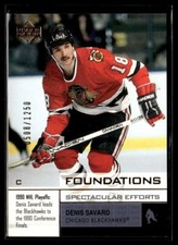 2002-03 Upper Deck Foundations Spectacular Efforts Denis Savard 0508/1250 #111