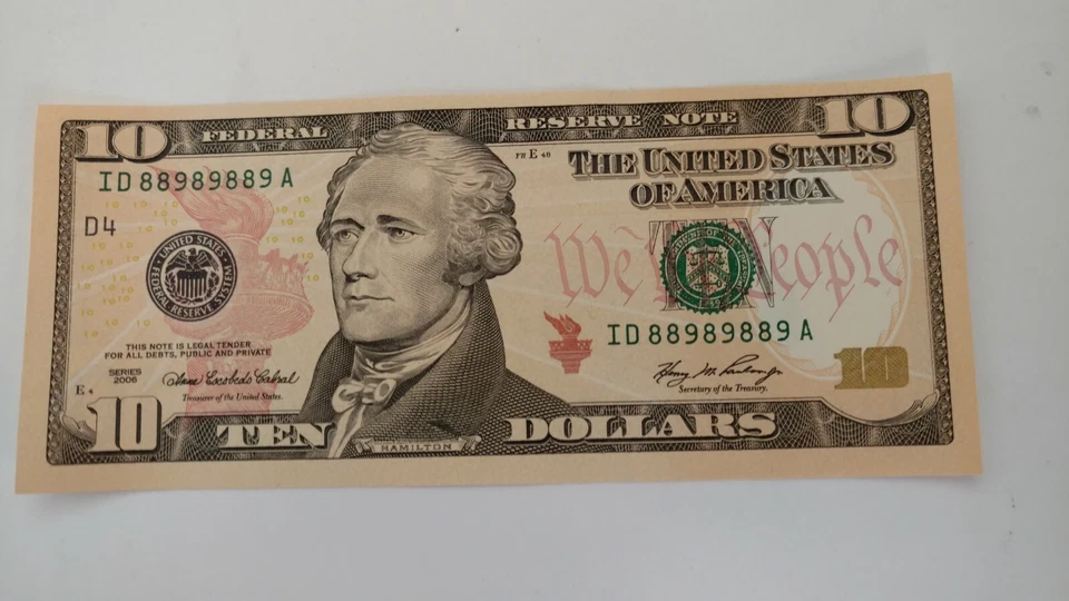 FR 2040D 2006 FEDERAL RESERVE NOTE UNCIRCULATED UNIQUE SERIAL # ID 88989889 A - Image 3 of 4