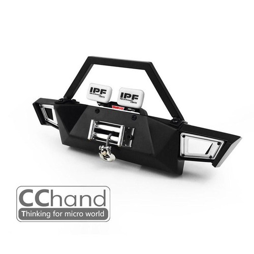Metal Front Bumper for 1/10 RC Crawler Car SCX10 JK Vehicles Z-S1079 Winch