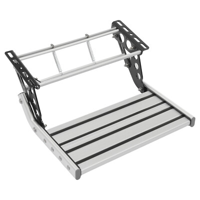 Manual RV Step Folding RV Step RV Camper Platform Step Stair with LED Light 12V