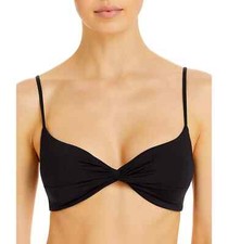 L Space L48847 Womens Black Ringo Twist Colorblock Bikini Top Size XL