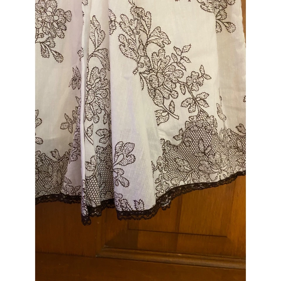 BCX Falda Pradera Mujer Talla 5 Juniors Blanco Forrado Floral Algodón Ropa de Iglesia Foto 4 de 4