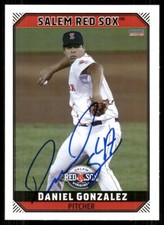 2019 Salem Red Sox DANIEL GONZALEZ Signed Card autograph AUTO RC