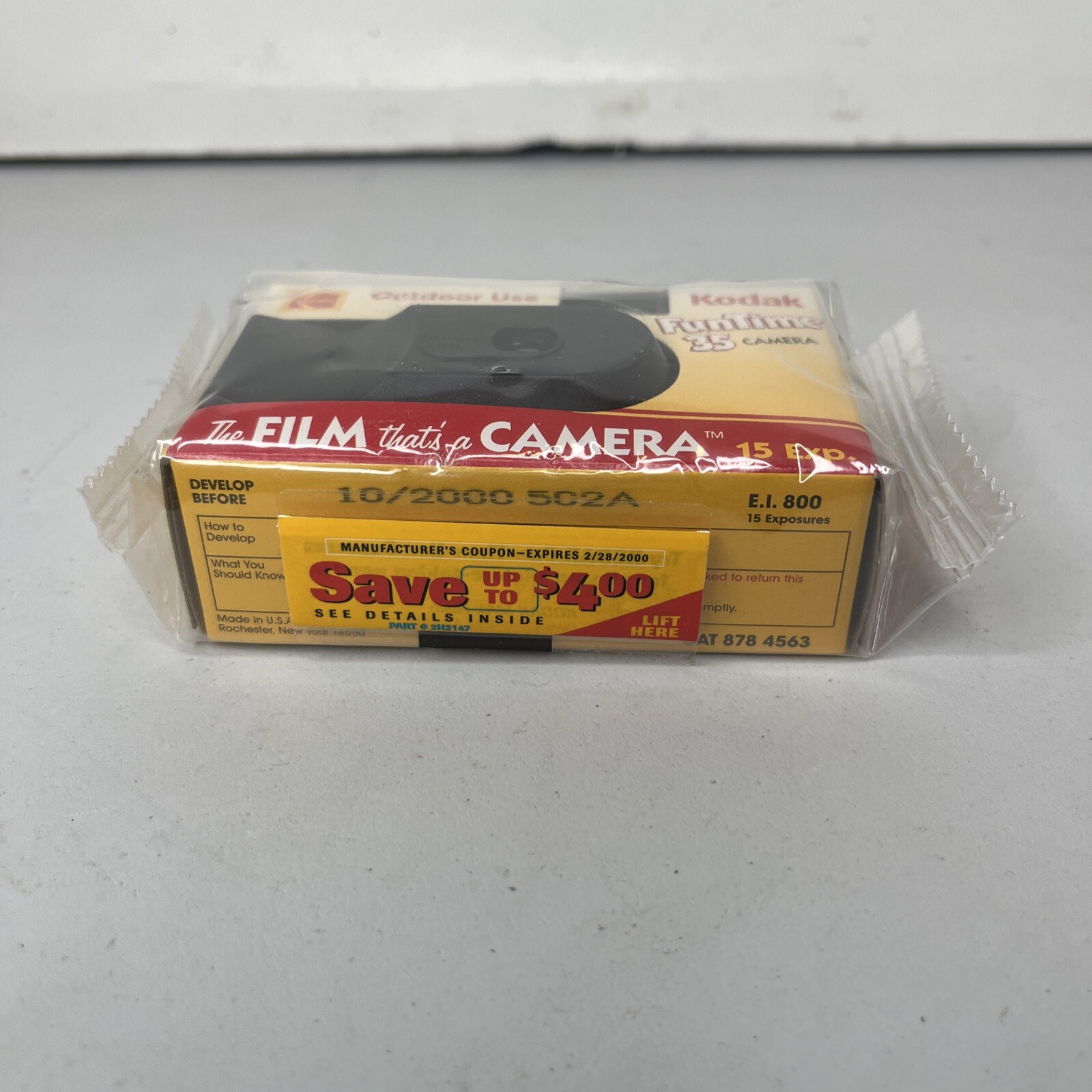 Kodak FunTime 35 One Use Camera ISO 400 Sealed Outdoor 15 Exposures Exp ...