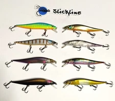 SLICKLINE 100 mm Shad Floating Rattle Minnow Jerkbait Fishing Lure Bass 3/8 oz