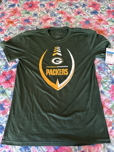 Men’s Size M Nike Dri-FIT Green Bay Packers Football Logo Short Sleeve T-Shirt