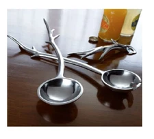 Silver Twig Server set Fork & Spoon 13'' Modern design Salad Serving Set