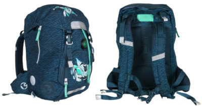 Beckmann of Norway Classic Patterned 22L grün Schulrucksack Rucksack