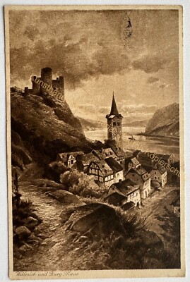 An Wellmich Burg Maus 1913 St. Goarshausen Rhein-Lahn-Kreis