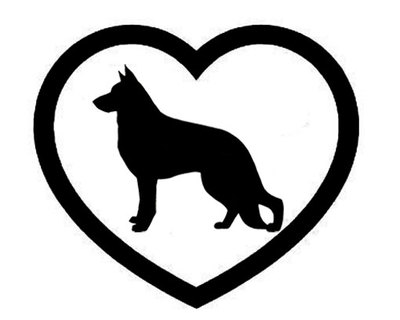 German Shepherd Heart Vinyl Decal Sticker Dog Breed Choose Color Size Ebay