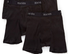 Hanes Big Boy's 3-Pack Boxer Brief Black Size M  3463