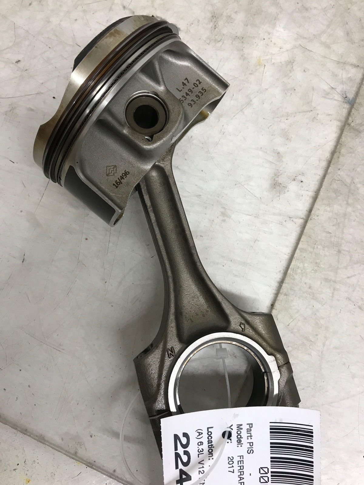 2017-2020 FERRARI GTC4LUSSO (A) 6.3L V12 PISTON HEAD CONNECTING ROD 62904162 OEM