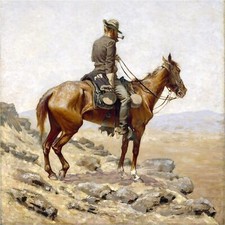 Tile Mural The Lookout Cowboy Horse Kitchen Wall Backsplash Marble Ceramic