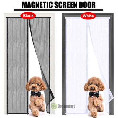 Magnetic Screen Door Mesh Hands-Free Net Mosquito Fly Bug Curtain Closer 3 Sizes