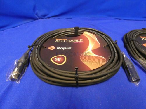 Kopul 3-Pin Male to 3-Pin Female XLR Cable 4000 Series 50ft Qty 2 New - Picture 2 of 6