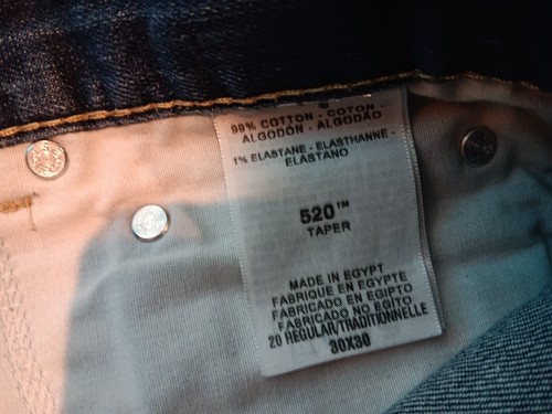 Levis boys 520 Size 20 taper 30X30 (actual SZ 30X29) blue color jeans - Picture 13 of 14