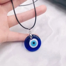 Lucky Turkish Evil Eye Beads Blue Eye Pendant Necklace Clavicle Chain Women Gift